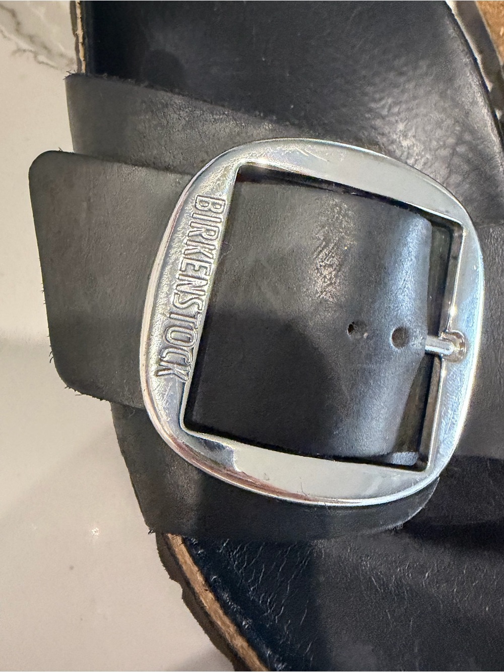Birkenstock Single-Buckle Leather Slide Sandals women size 9.5 - Picture 5 of 7
